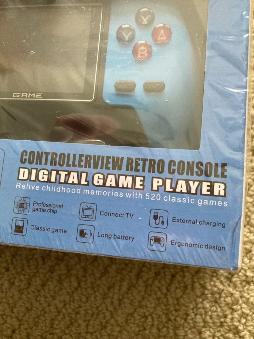 P5 Gaming Controller Retro Console Handheld Digital Game Player Blue NIB